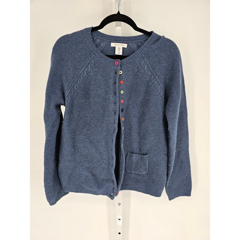 Blue Button-Up Women's Cardigan